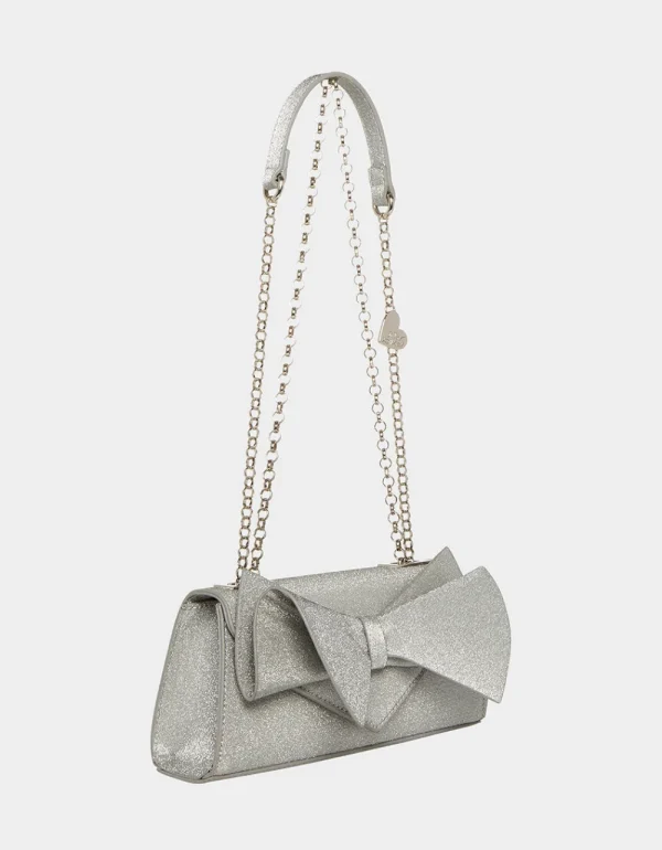 Betsey Johnson Angular Bow Convertible Bag Silver Shop