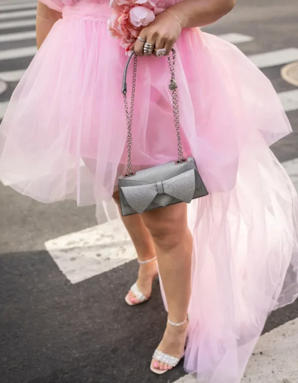 Betsey Johnson Angular Bow Convertible Bag Silver Shop