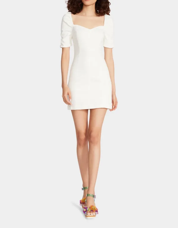 Betsey Johnson Athina Puff Sleeve White Best Sale