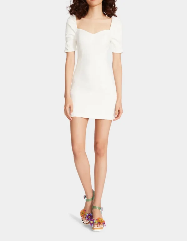 Betsey Johnson Athina Puff Sleeve White Best Sale
