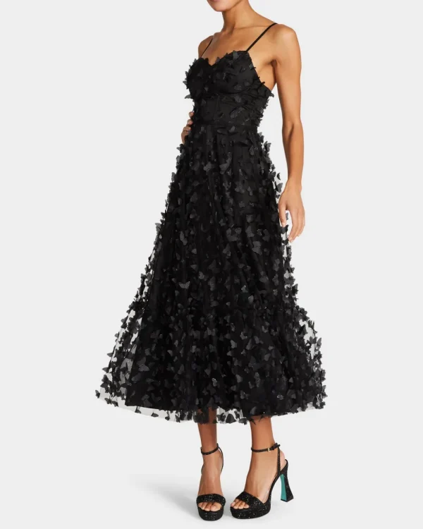 Betsey Johnson Beautiful Butterfly Maxi Dress Black Cheap