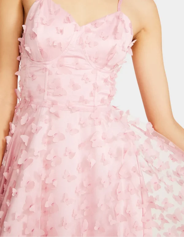 Betsey Johnson Beautiful Butterfly Maxi Dress Pink Best