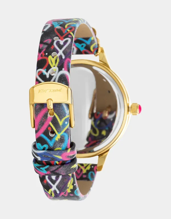 Betsey Johnson Betsey Time Hearts Abound Watch Multi Fashion