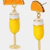 Betsey Johnson Betseys Brunch Bellini Earrings Orange Discount