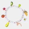 Betsey Johnson Betseys Brunch Charm Stretch Bracelet Multi Hot