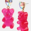 Betsey Johnson Betseys Gummy Bear Drop Earrings Pink Store