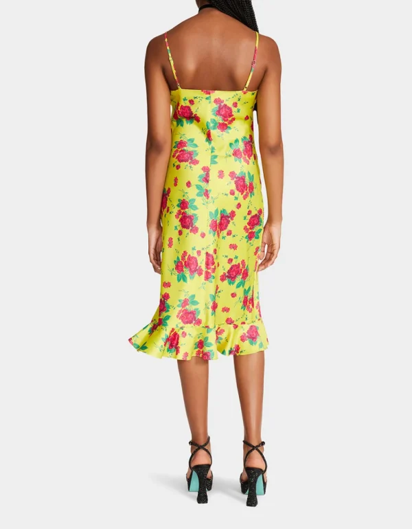Betsey Johnson Betseys Painted Rose Midi Dress Lime Shop