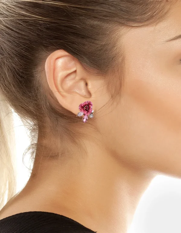 Betsey Johnson Betseys Rose Studs Pink Outlet