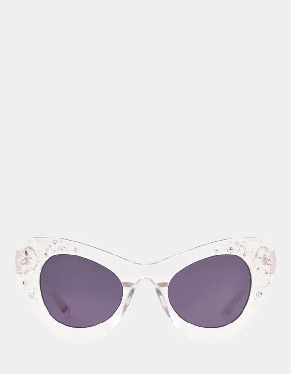 Betsey Johnson Crown Jewel Sunglasses White Fashion