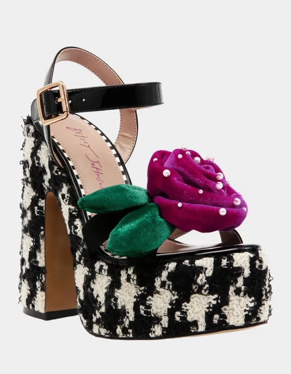 Betsey Johnson Eugene Black/White Black White Hot