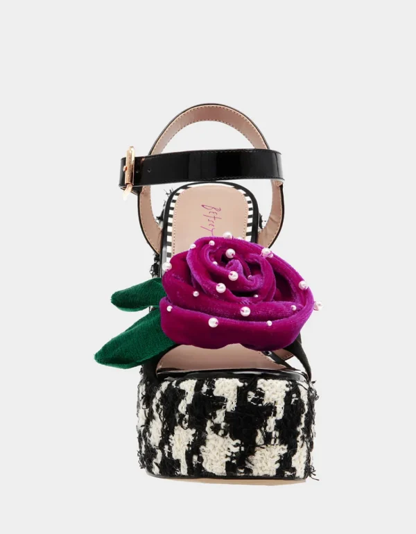 Betsey Johnson Eugene Black/White Black White Hot