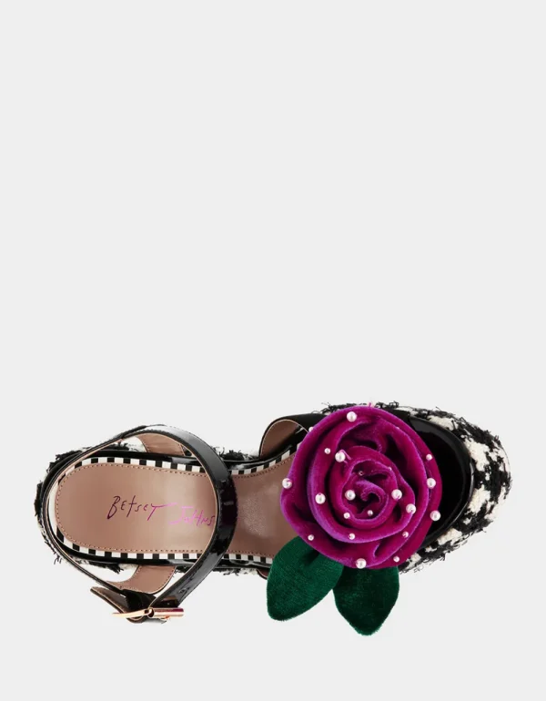 Betsey Johnson Eugene Black/White Black White Hot