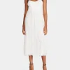 Betsey Johnson Garden Vibes Corset Midi Dress White Multi Hot