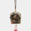 Betsey Johnson Kitsch Bird Is The Word Cage Dancer Wristlet Black Multi Fashion