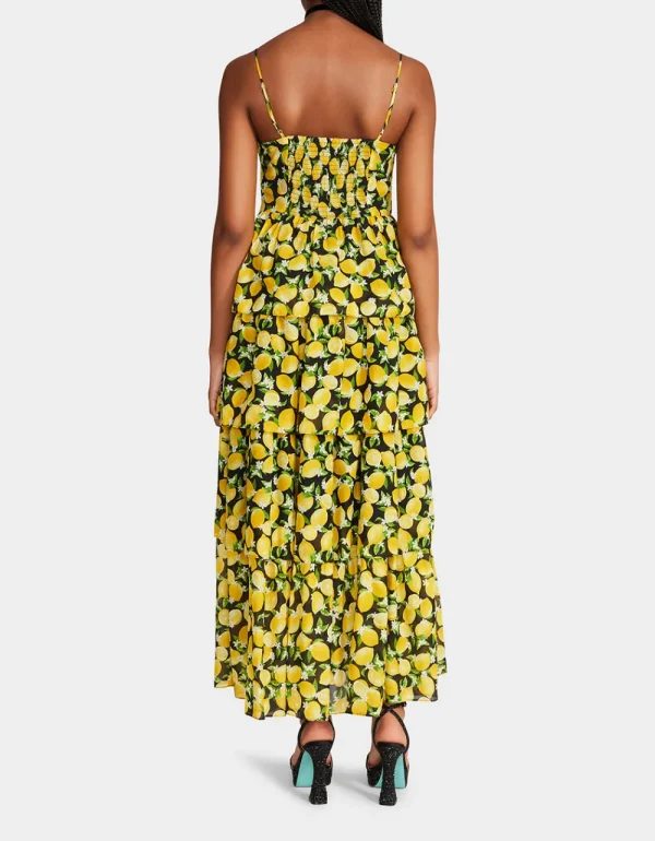 Betsey Johnson La La Lemons Maxi Dress Black Store