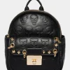 Betsey Johnson No Brainer Skull Mini Backpack Black New