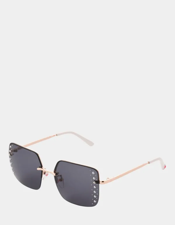 Betsey Johnson On The Edge Sunglasses Gold New