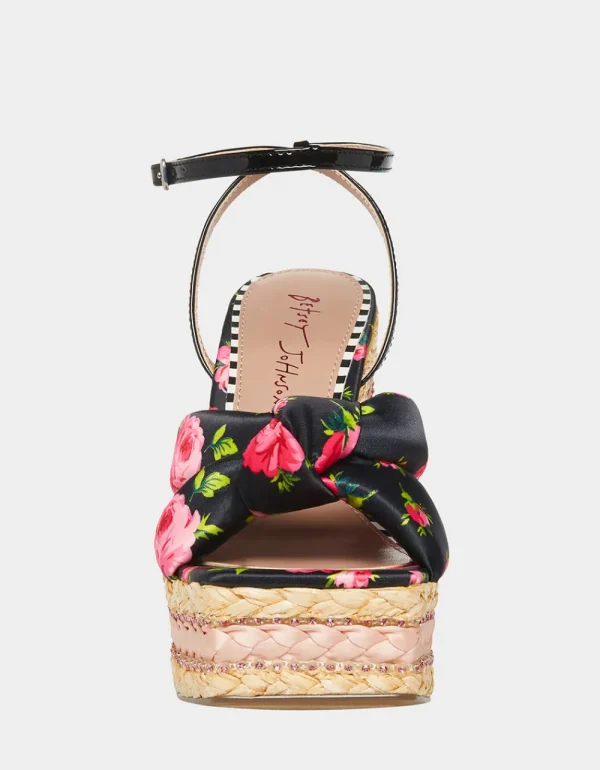 Betsey Johnson Pansie Black Multi Flash Sale