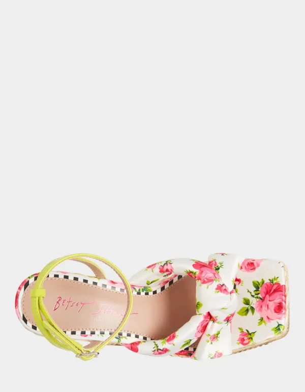 Betsey Johnson Pansie White Multi Hot
