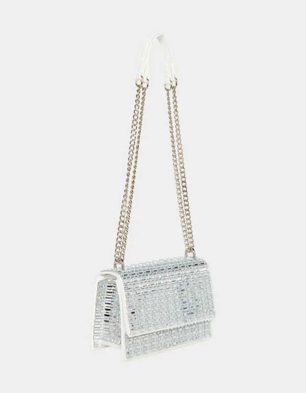 Betsey Johnson Shine On Convertible Flap Bag Ivory New