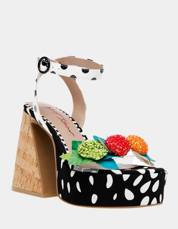 Betsey Johnson Sprite Black/White Black White Shop