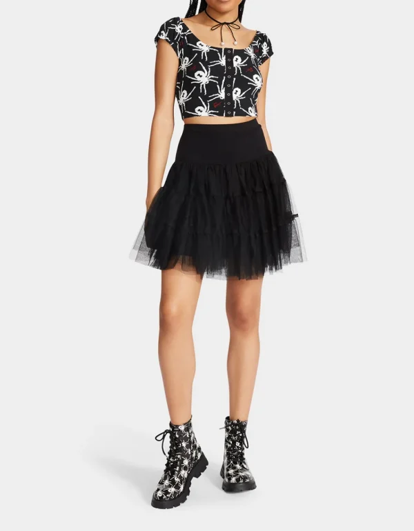 Betsey Johnson 80Th Bash Tulle Tutu Black/Black Black Black Outlet