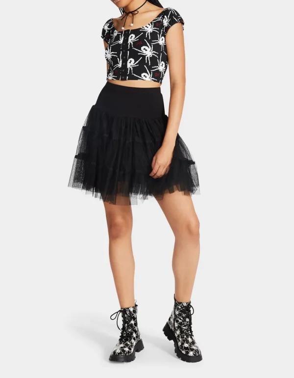 Betsey Johnson 80Th Bash Tulle Tutu Black/Black Black Black Outlet