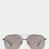 Betsey Johnson The Fine Print Sunglasses Black/Pink Black-Pink Online