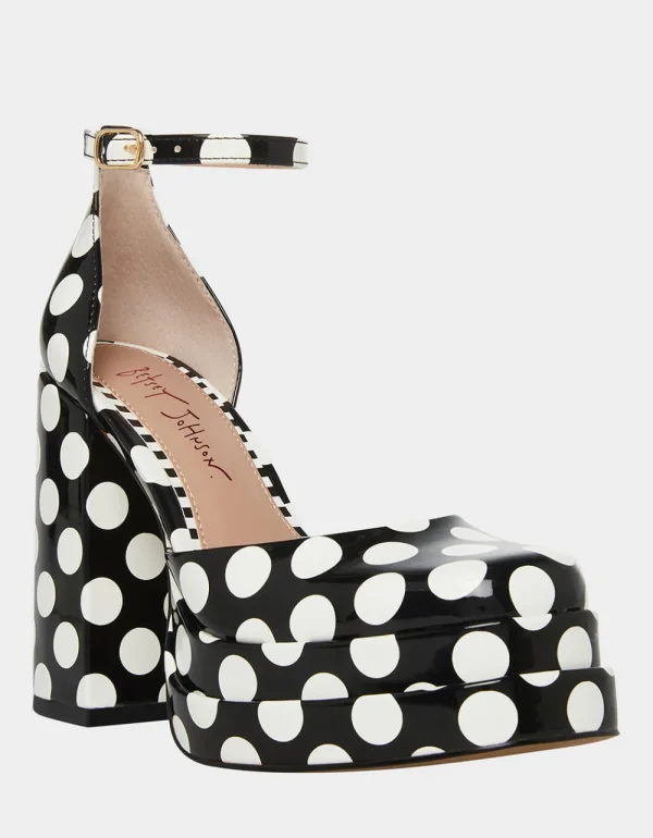 Betsey Johnson Tootsy Black Polka Dot Store
