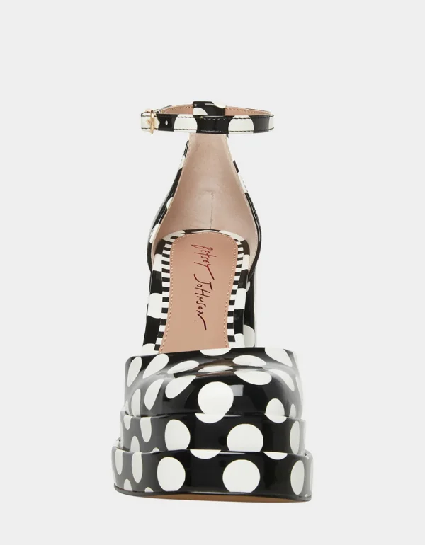 Betsey Johnson Tootsy Black Polka Dot Store