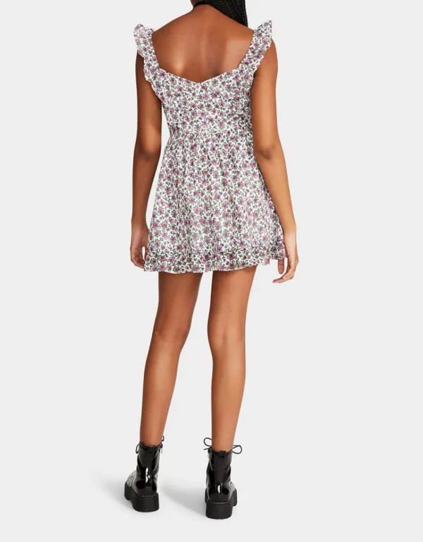 Betsey Johnson Vintage Ditsy Floral Mini Dress White Multi Best Sale