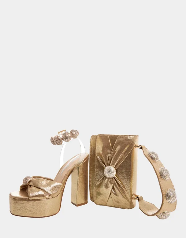 Betsey Johnson X Marks The Spot Top Handle Bag Gold Hot